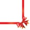 Gift ribbon, bow, final wrap red