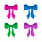 Gift ribbon bows in different colors