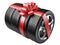 Gift set tyres with a wrapped red ribbon and bow.