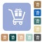 Gift shopping rounded square flat icons