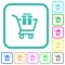 Gift shopping vivid colored flat icons