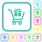 Gift shopping vivid colored flat icons