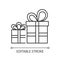 Gift store pixel perfect linear icon