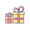 Gift store RGB color icon