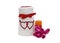 Gift towel with a candle and red tulips and candle