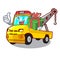 With gift transportation on truck towing cartoon car