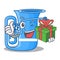 With gift tuba in the shape funny cartoon