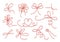 Gift twine bows vector set