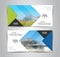 Gift voucher card or banner web template with blurred background.