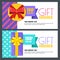 Gift voucher, certificate or coupon vector design layout. Discount banner or holidays greeting card template.