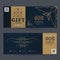 Gift Voucher Premier Gold Color Design concept for gift coupon, invitation, certificate, flyer, banner, ticket.