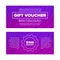 Gift voucher set with duotone color design