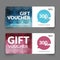 Gift voucher template with colorful and modern