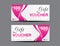 Gift Voucher template layout, business flyer design, jungle leaf background, pink coupon, ticket, Discount card, banner