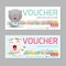 Gift voucher template and modern pattern. Voucher template with premium pattern, gift Voucher template with colorful pattern. brig