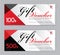 Gift Voucher template, Sale banner, Horizontal layout, discount cards, headers, website, red background