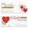 Gift voucher vector coupon Valentine\'s Day