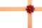 Gift Wrap with Orange Ribbon and Red Bow