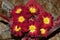 Gift wrapped bouquet of gerbera flowers