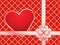 Gift wrapper with red valentine