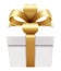 giftbox gold ribbon symbol icon