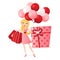 Gifts Balloons Girl