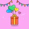 Gifts boxes and love balloon colors vector