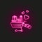 Gifts, Shopping neon style icon. Simple thin line, outline vector of shopping icons for ui and ux, website or mobile application