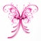 GiftWorthy Pink Ribbon on White