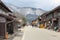 Gifu, Japan : Mar 06 2016 : Tourists traveling in gassho-zukuri village, shirakawa-go with el mountain