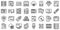 Gigabyte icons set outline vector. Big data