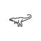Giganotosaurus dinosaur line icon