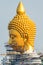 Gigantic Buddha statue under construction at Wat Paknam Pasee Charoen