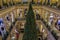 A gigantic christmas tree can be seen in the middle of this beautiful shopping centre Magna Plaza, Amsterdam, Netherlands