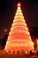 Gigantic Christmas tree at night