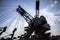 Gigantic excavators in disused coal mine Ferropolis, Germany