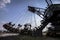 Gigantic excavators in disused coal mine Ferropolis, Germany