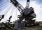 Gigantic excavators in disused coal mine Ferropolis, Germany