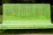 Gigantic green bench