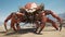 Gigantic Prehistoric Crab: Photorealistic Aztec Scaley Goat Hero Beast
