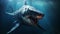 Gigantic Prehistoric Shark Concept Art: Dark, Realistic, And Eerily Azure