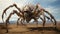 Gigantic Prehistoric Spider Hyper-realistic Sci-fi Desert Terrorwave
