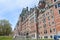 Gigantic red brick building or structure in Quebec Canada