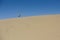 Gigantic Sand dune with clear blue sky