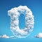 Gigantic Scale 3d Cloud Number Ten On Blue Background