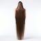 Gigantic Scale 3d Render Of Long Hair Female In Brown Style