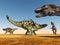 Gigantspinosaurus and Tyrannosaurus Rex
