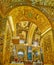 The gilded arch of St John`s Co-Cathedral, Valletta, Malta