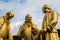 Gilded bronze statue of Matthew Boulton, James Watt and William