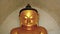 Gilded Buddha statue close-up. Burma, Bagan
